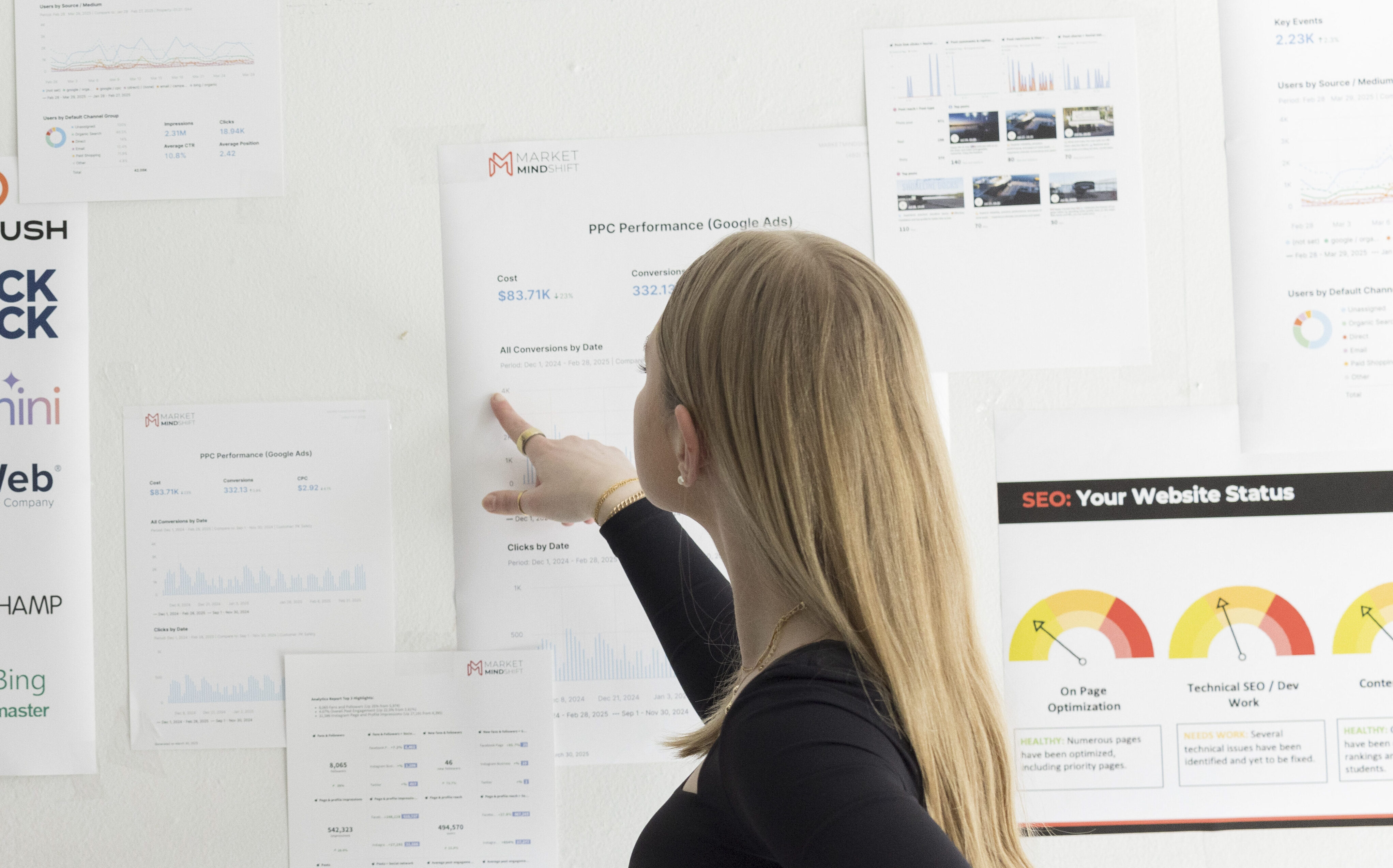 two professionals reviewing data